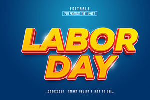 Labor Day 3D Editable Text Effect, a Layer Style Add-On by Md Jahidul99