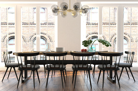 Dining furniture set 0508, a Furniture 3D Model by inDahouze