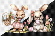 Watercolor Easter Bunny Png Clipart, an Illustration by Creative Art (Thumbnail 6 of 7)