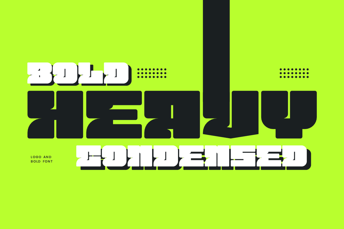 Sunyprog Bold Heavy & Logotype Font, a Sans Serif Font by QR Design Studio (Photo 3 of 8)