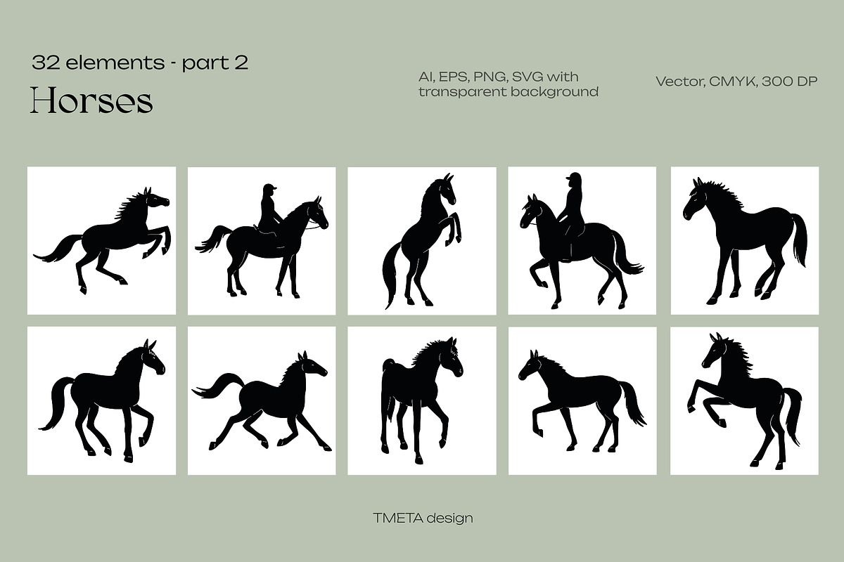 Noble Equine | Elegant Branding Pack, an Animal Illustration by TMETA design (Photo 7 of 14)