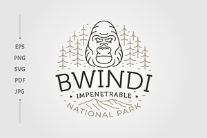 bwindi impenetrable national park, a Branding & Logo Template by lawoel