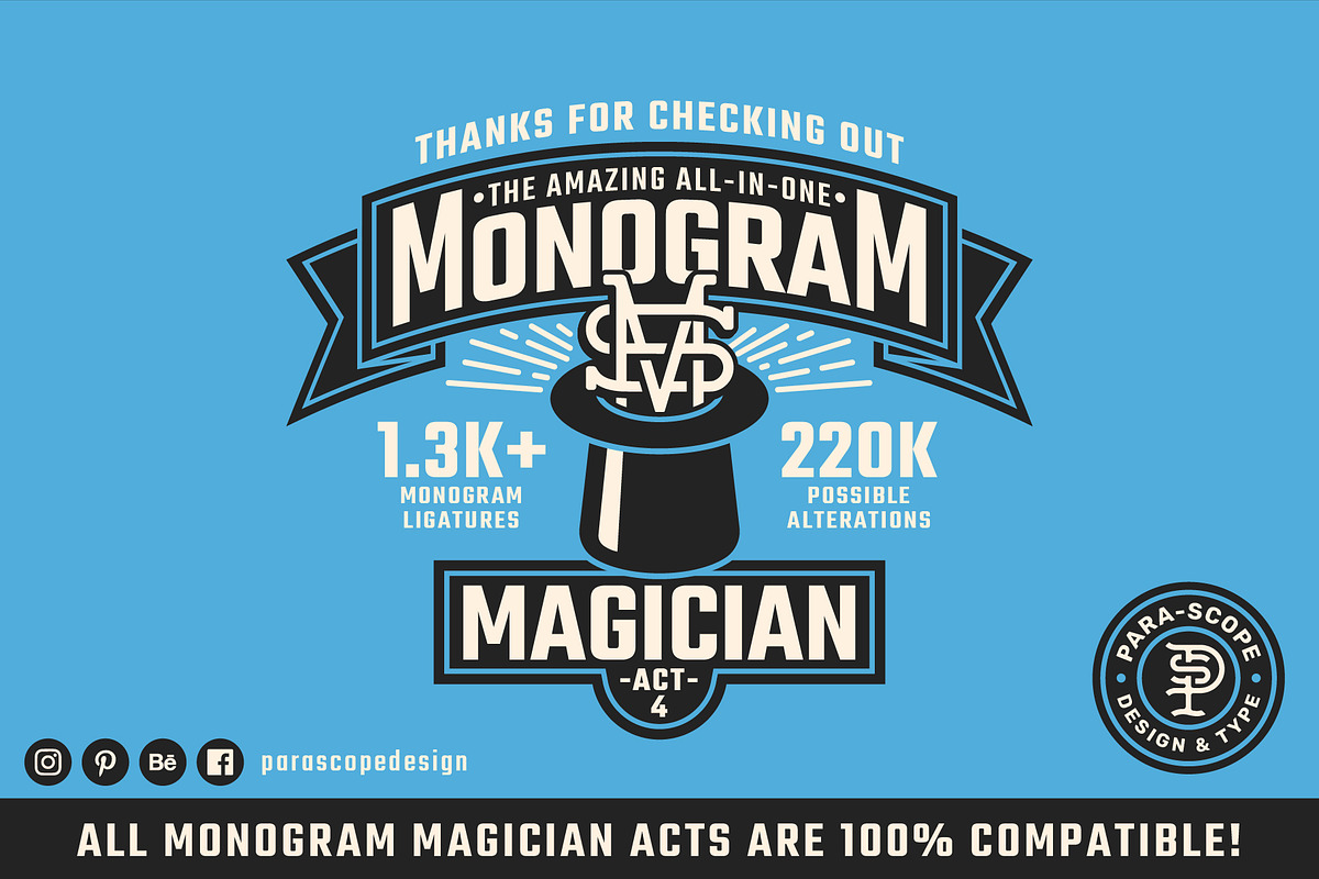 MONOGRAM-MAGICIAN-ACT4, a Symbol Font by Para-Scope Design (Photo 11 of 11)