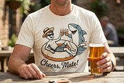 Shark cheers mate illustration, an Animal Illustration by Vectorlina (Thumbnail 2 of 4)