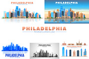 Philadelphia Pensylvania USA skyline, an Illustration by Sky and glass (Thumbnail 1 of 6)