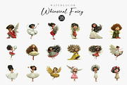 Whimsical Fairy Clipart, an Illustration by CreationArt (Thumbnail 2 of 6)