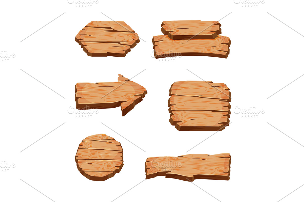 Wooden Empty Signboard Plank of, an Object Illustration by TopVectors