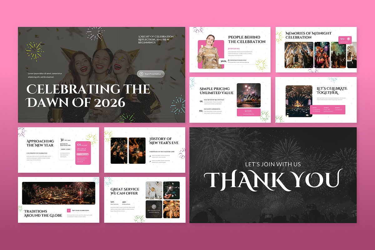 New Year's Eve Celebration PPT, a Presentation Template by Antstheme (Photo 4 of 4)