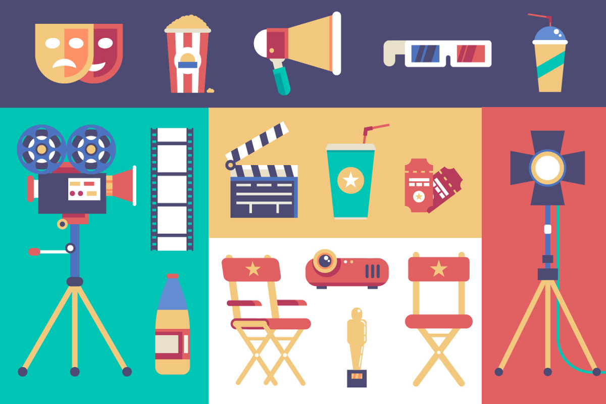 Movie Vector Set, an Object Graphic by Chau (Photo 1 of 2)