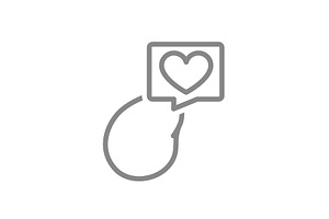 Gallbladder with heart in speech, an Object Illustration by GraphiShop