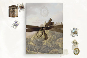 Castle Printable Vellum Overlay, a Stationery Template by SilverJoyAtelier