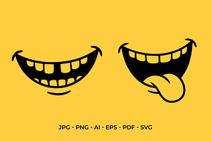 Smiling mouth and teeth illustration, an Object Graphic by nandinigraphics