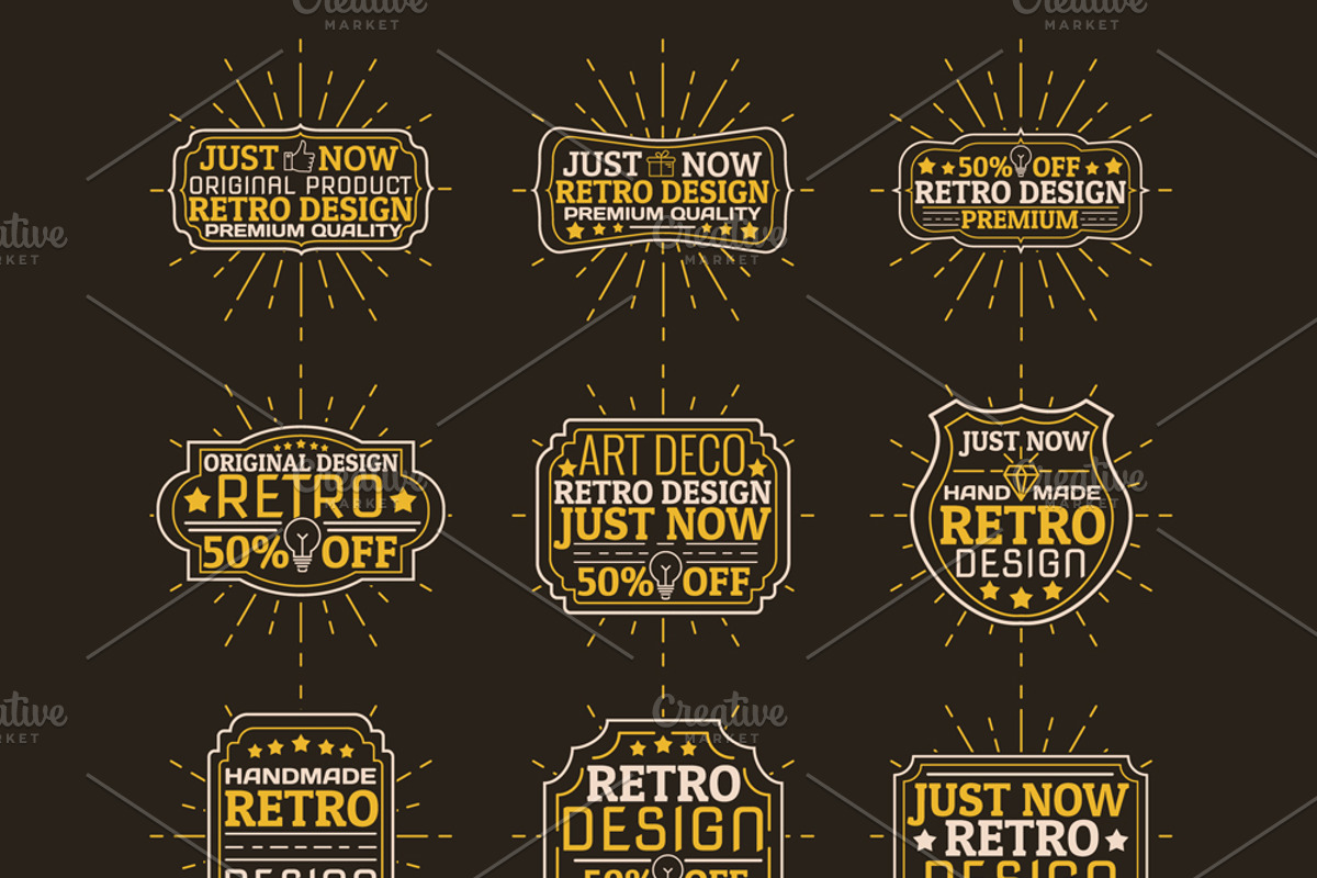 Retro pack. 10 HQ badges, a Templates & Theme by Nerokanji_Designs (Photo 2 of 2)