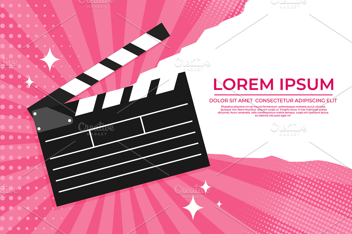 Movie Template in Pop Art Style, a Decorative Illustration by PsychocheArt (Photo 3 of 3)