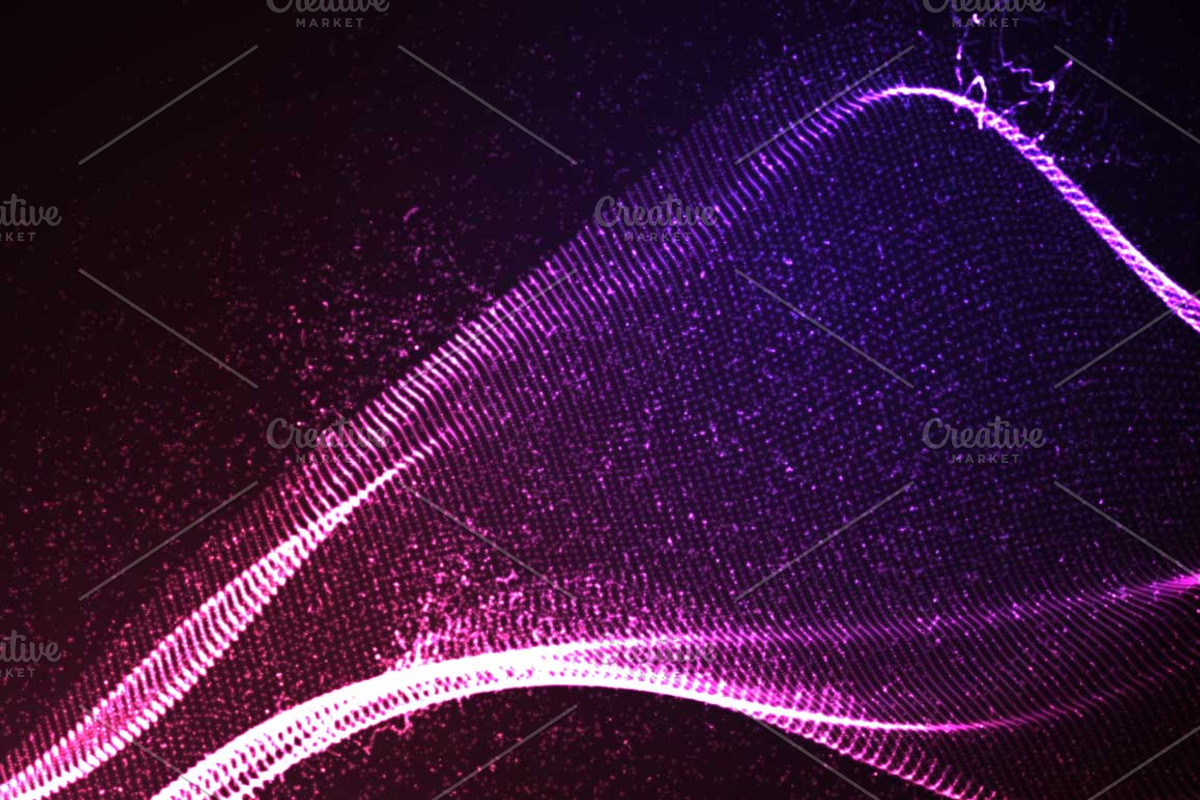 Abstract neon wave backgrounds set, a Technology Illustration by maximmmmum (Photo 3 of 5)