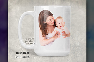 15oz White Mug Mockup