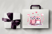 Cute Owls for Valentines Day., an Animal Illustration by KENO Mascots (Thumbnail 9 of 10)