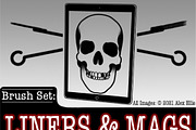 TATTOO LINERS & MAGS FOR PROCREATE, a Brush Add-On by Forget Me Not Brush Shop (Thumbnail 1 of 2)