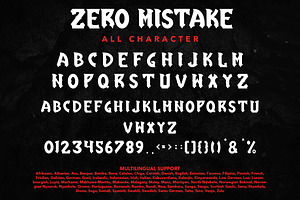 Zero Mistake - Cool Blackletter Font