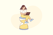 Office Working Illustration, an Object Graphic by Jump Studio (Thumbnail 11 of 12)