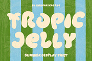 Tropic Jelly - Summer Display Font, a Handwritten Font by BilberryCreates (Thumbnail 1 of 11)