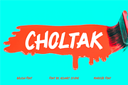 Choltak - Paint Brush Font, a Sans Serif Font by Iqsiart Studio (Thumbnail 1 of 8)