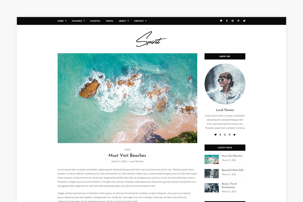 Spirit - WordPress Blog Theme, a WordPress Template by Lucid Themes (Photo 6 of 6)