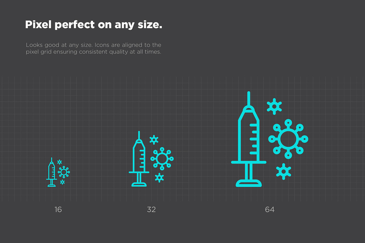 Vaccine | 16 Thin Line Icons, an Outline Icon by Alex Blogoodf (Photo 4 of 15)