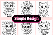 Trendy Cute Cat Fashion Bold & Easy, an Animal Illustration by Design Zone (Thumbnail 3 of 4)