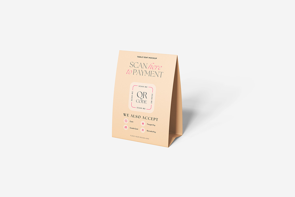 Table Tent Mockup, a Packaging Mockup by Indah (Photo 2 of 6)