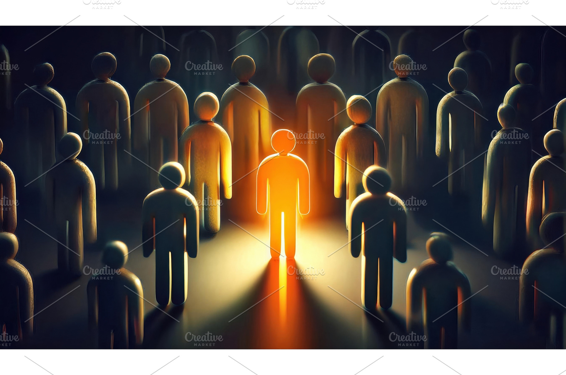 Conceptual illustration of a glowing, a Background Photo by Igor Tichonow