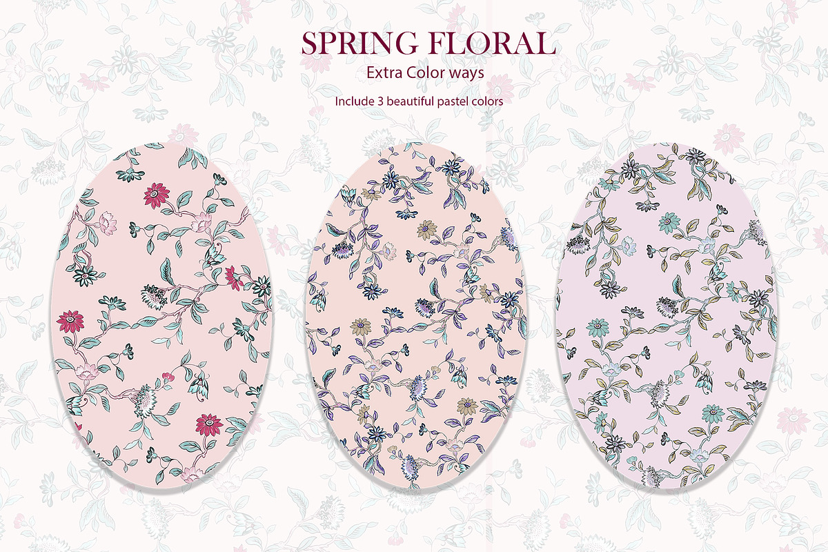 Spring Floral Pattern & Motifs, a Pattern Graphic by GND ART STUDIO (Photo 2 of 7)