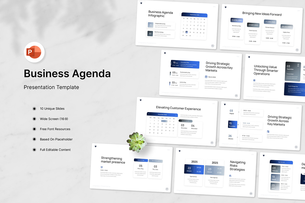 Business Agenda PowerPoint, a Presentation Template by Antstheme (Photo 1 of 3)