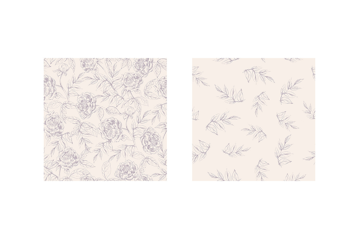 Sketched Peonies, a Pattern Graphic by MalyskaStudio (Photo 3 of 16)