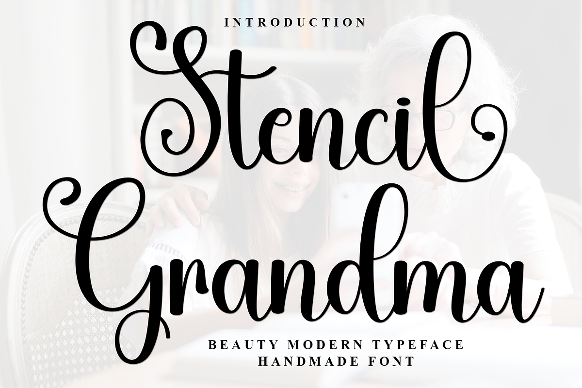 Stencil Grandma, a Handwritten Font by FreshTypeINK (Photo 1 of 8)