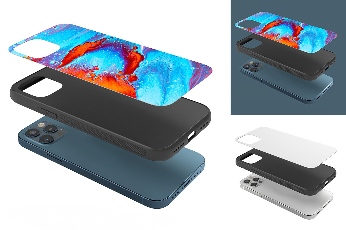 Phone 12 Pro Rubber Case II Mock-up, an iPhone Mockup by Colatudo Store (Photo 4 of 8)