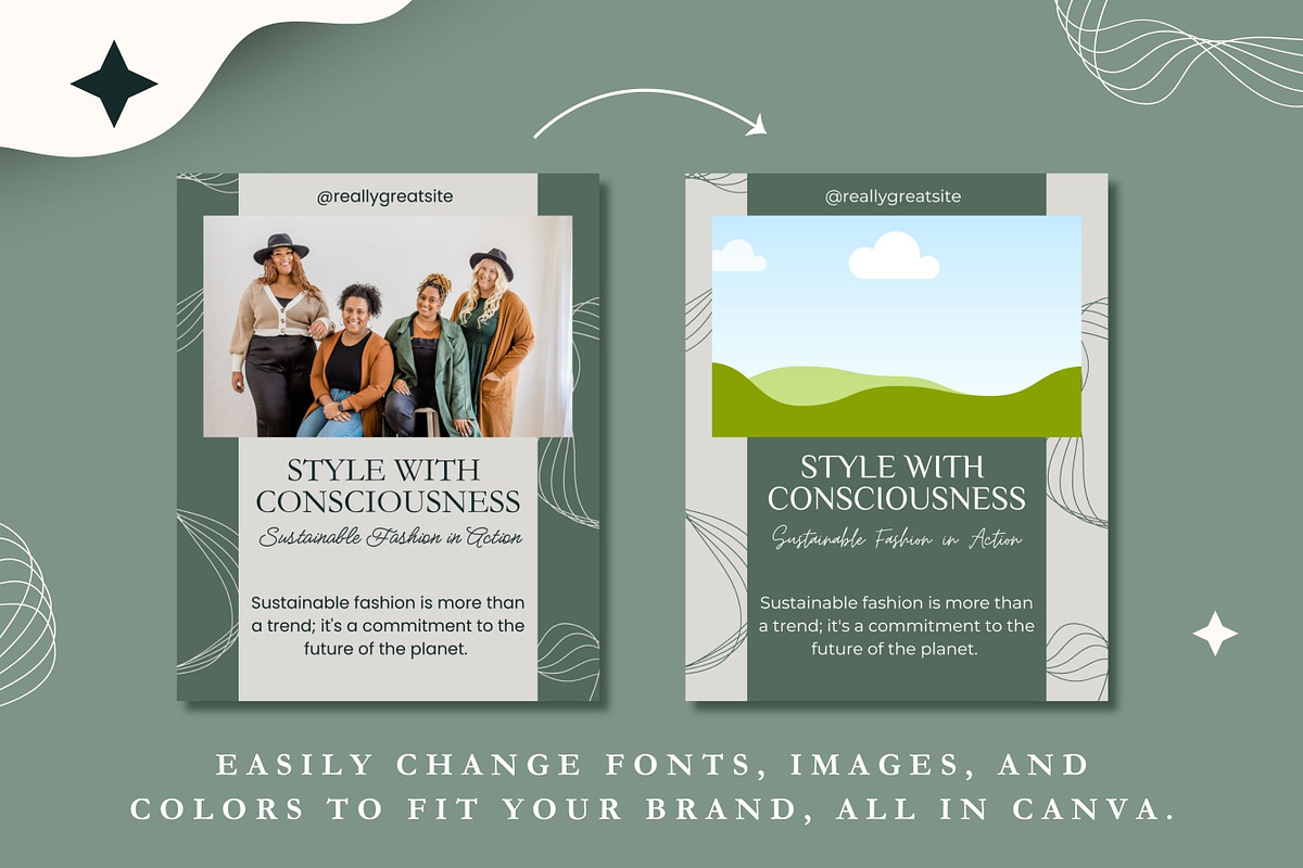 50 Natural Posts Portrait Canva, a Templates & Theme by TemplateCastleStore (Photo 7 of 9)