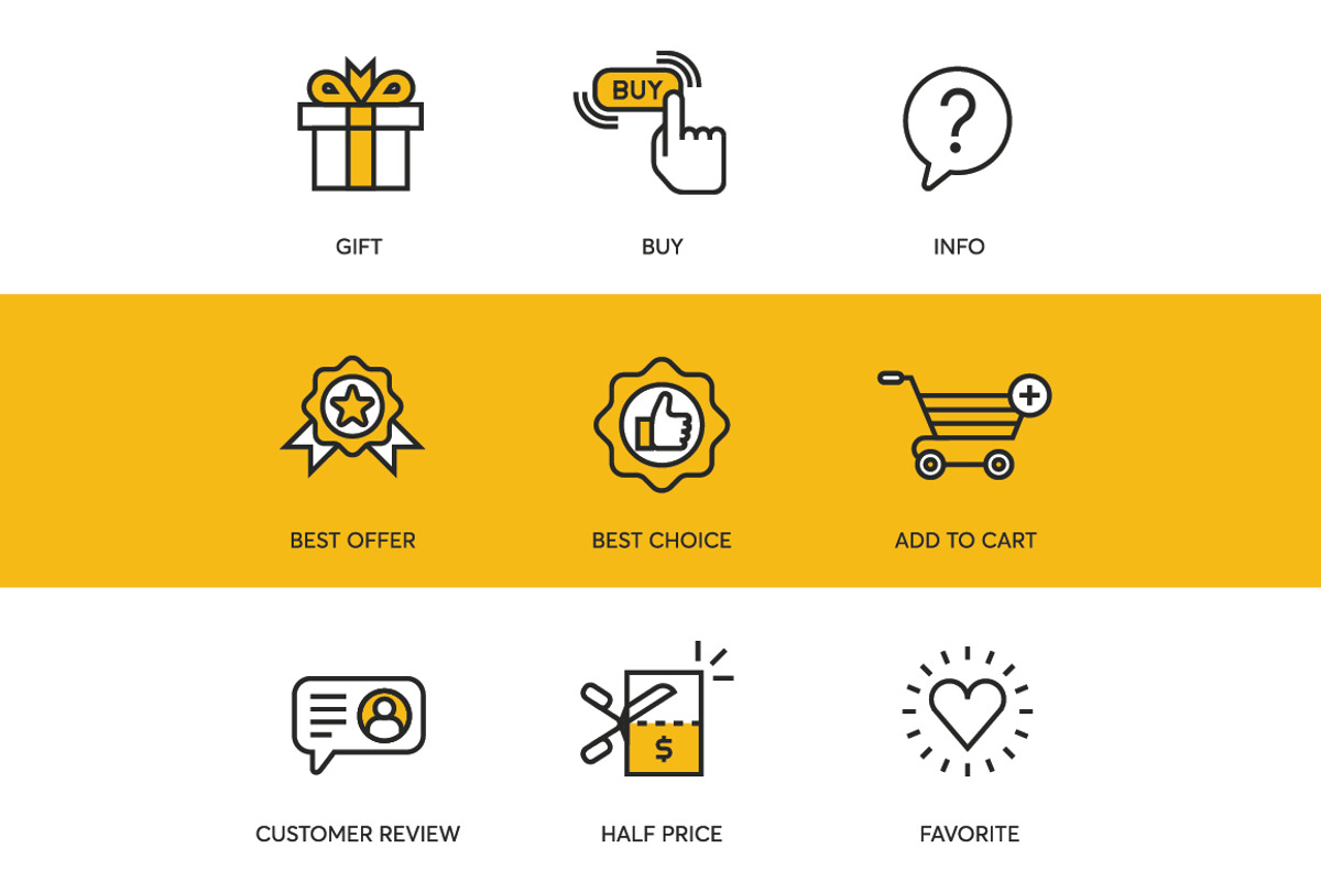 48 Shopping & E-Commerce Icons, an Outline Icon by kucingklawu (Photo 7 of 7)