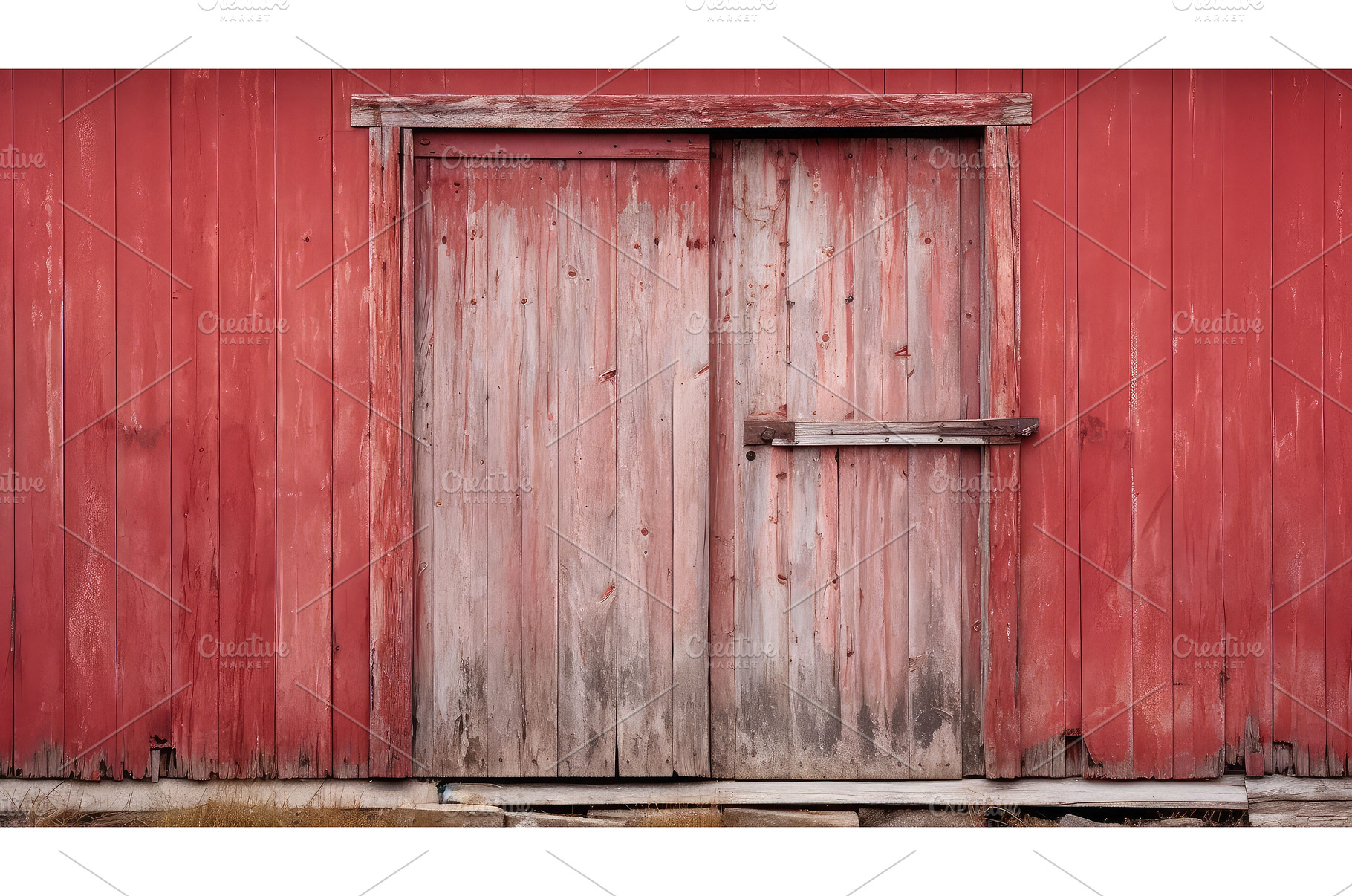 farmhouse red barn door ai generated, an Architecture Photo by pikepicture