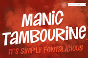 Manic Tambourine AOE, a Font by Astigmatic (Thumbnail 1 of 4)