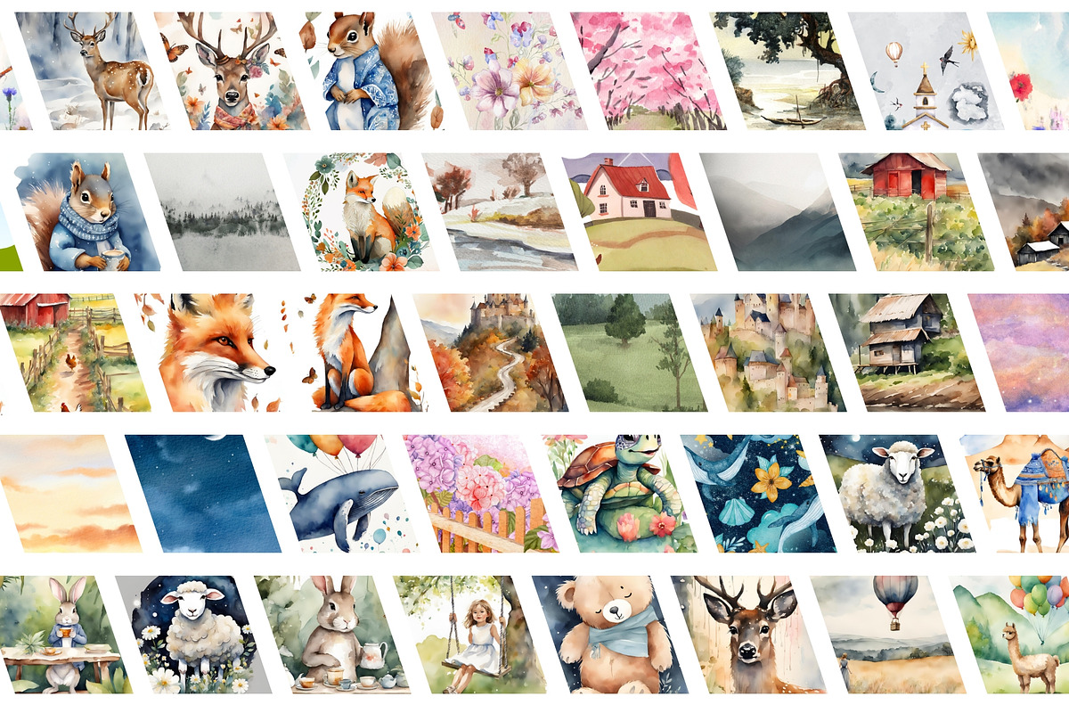 180 Kids Nursery Wall Art Posters, a Poster Template by Design By Hira (Photo 13 of 19)