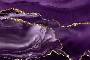 Purple & Gold Agate Borders