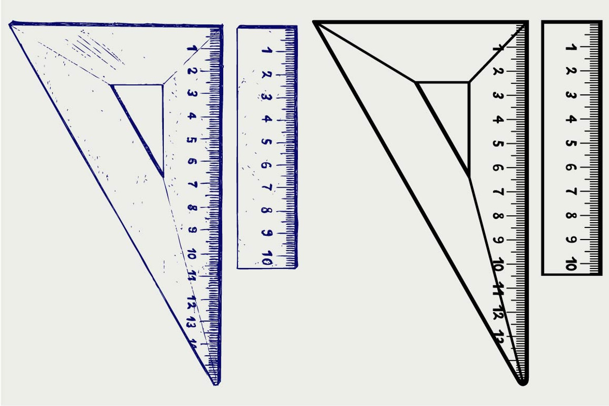 Wooden rulers SVG, an Outline Icon by LineworkStock