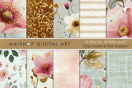 Instant Download Digital Papers, a Background Graphic by Maishop