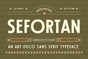 Sefortan, a Sans Serif Font by graphicook (Thumbnail 1 of 10)