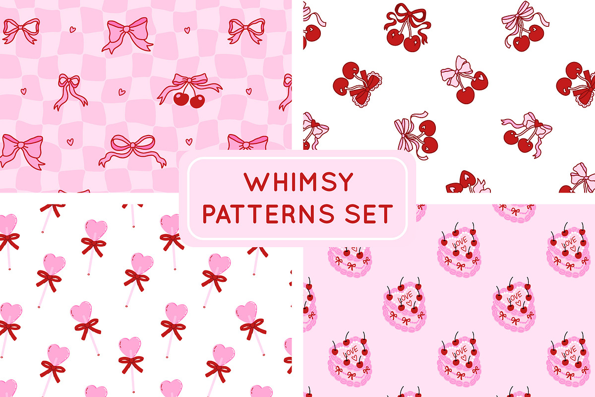 Whimsy patterns collection, a Pattern Graphic by Viaireshop (Photo 1 of 5)