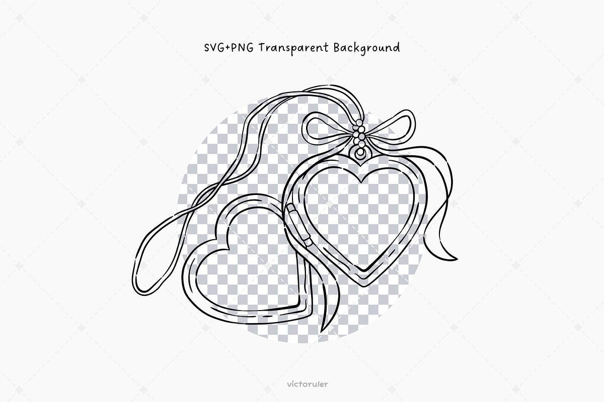 Hand Drawn Heart Lock Clipart, an Object Illustration by Victoruler (Photo 5 of 6)