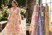 Vintage Watercolor Tulip & Peony, a Pattern Graphic by Print Diaries (Thumbnail 4 of 4)