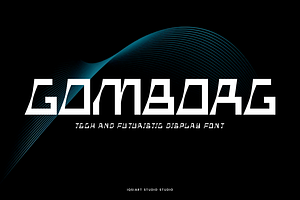 Gomborg - Techno Font, a Sans Serif Font by Iqsiart Studio