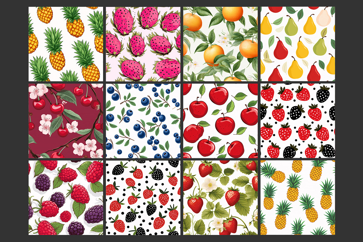 Fruits Seamless Pattern, a Pattern Graphic by Forhadx5 (Photo 4 of 16)